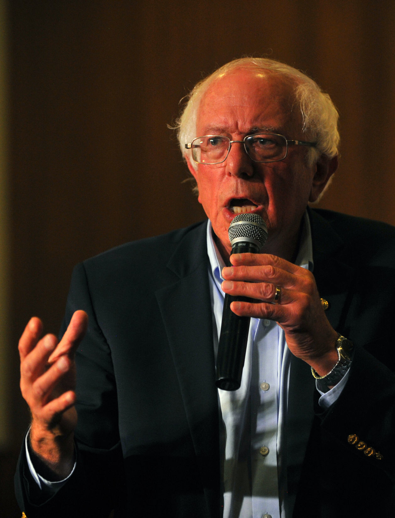 Presidential candidate Sen. Bernie Sanders in Clinton, Iowa.